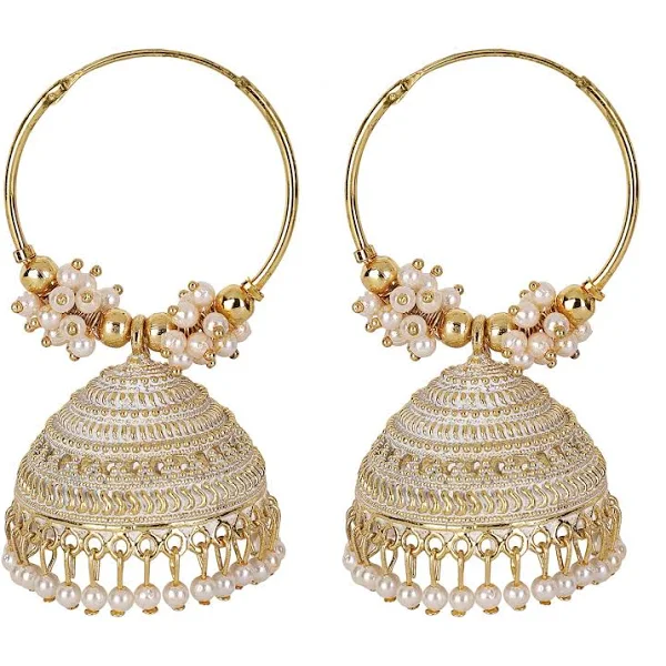 Shining Diva Fashion Latest Stylish Traditional Hoop Jhumki Earrings for Women & Girls