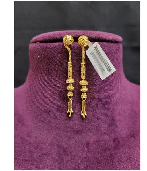2 Gram Gold Earring Sui Dhaga / Fashionable Earrings Studs