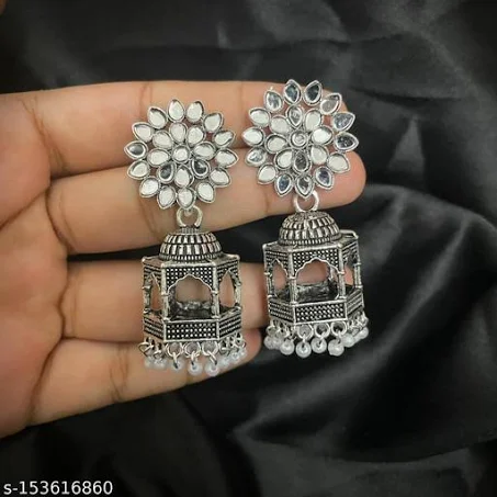 Gold Plated Small Jhumka Earrings & Studs